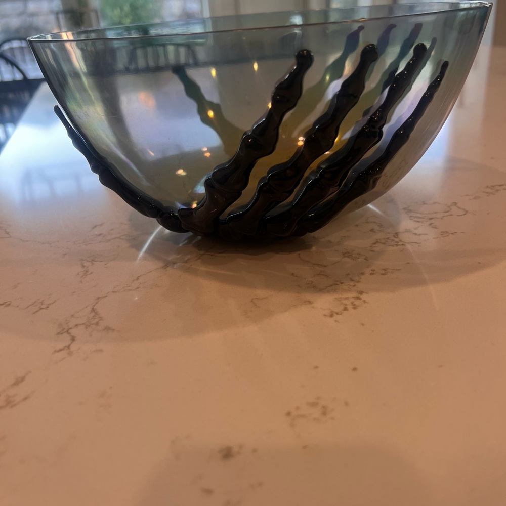 Iridescent Large Plastic skeleton candy bowl
